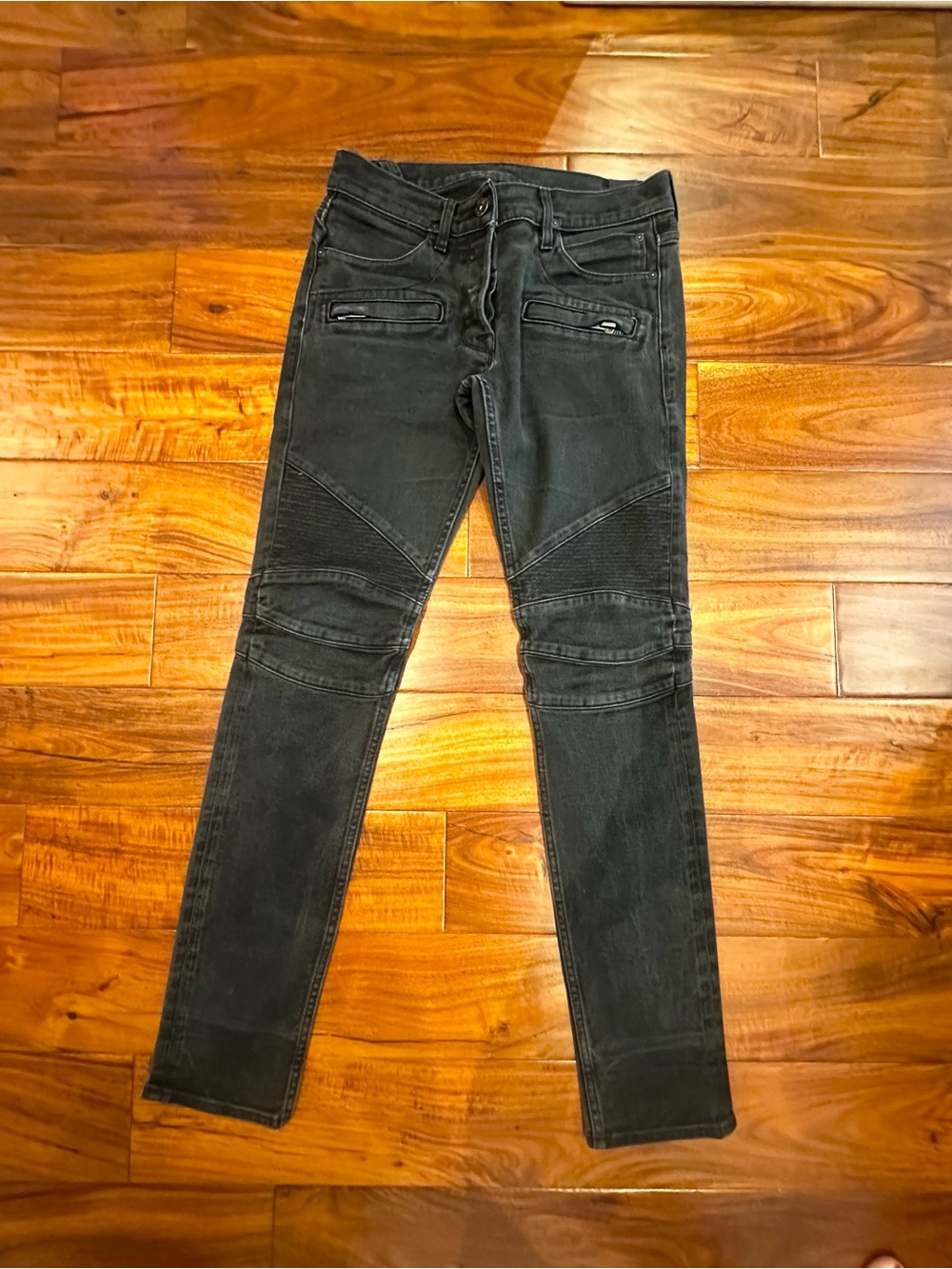 Hudson Jeans Mens Blinder Biker V2 Skinny Jean. Black/Gray